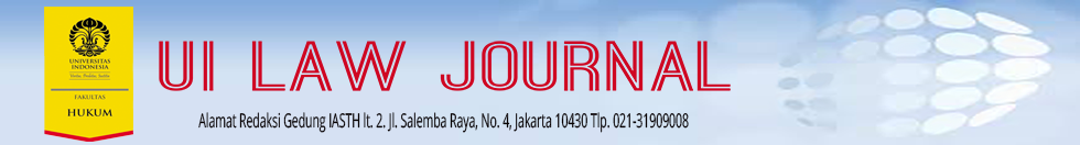 Ui Law Journal Faculty Of Law Universitas Indonesia